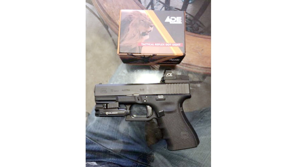 ADE Advanced Optics RD3-006B Mini Reflex Micro Green Dot Sight, 1x26mm, 3 MOA Reticle, Black, RD3-006B