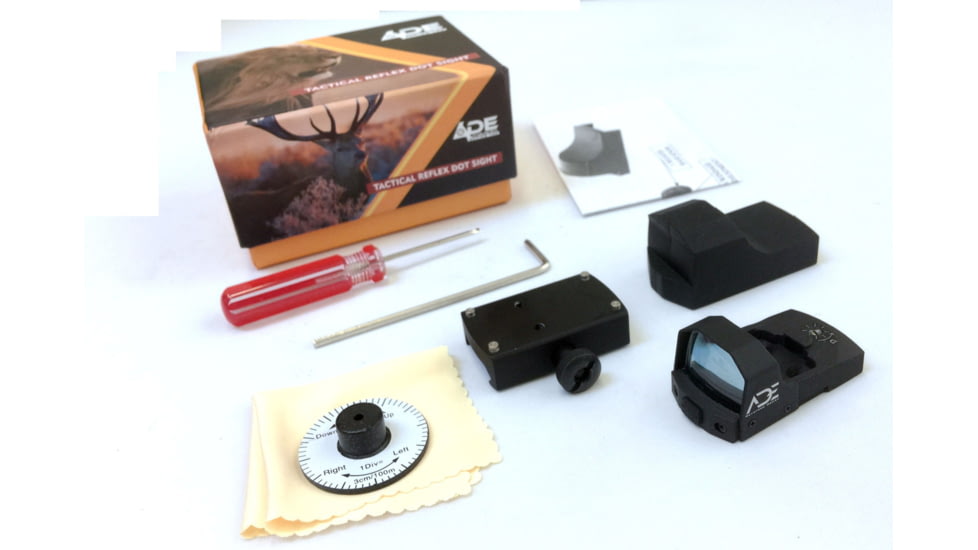 ADE Advanced Optics RD3-006B Mini Reflex Micro Green Dot Sight, 1x26mm, 3 MOA Reticle, Black, RD3-006B