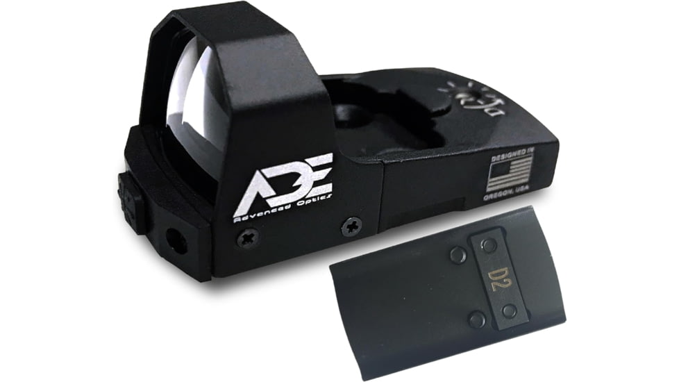 ADE Advanced Optics RD3-006x 1x Reflex Green Dot Sight w/D1 Rear Optic Mount Plate