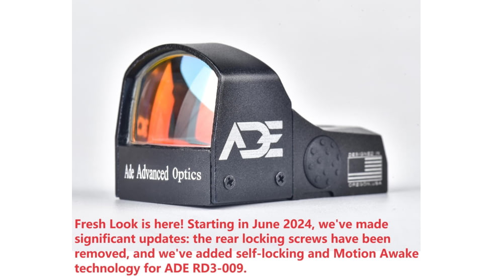 ADE Advanced Optics RD3-009 1x Reflex Red Dot w/Optic Mounting Plate S&amp;W MP 380 Shield EZ/Standard Picatinny Mounting Plate