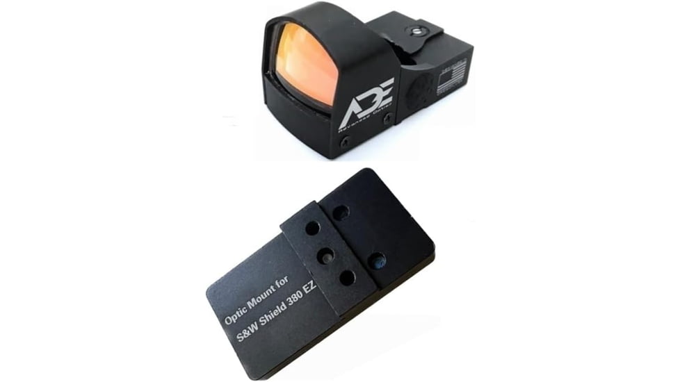 ADE Advanced Optics RD3-009 1x Reflex Red Dot w/Optic Mounting Plate S&amp;W MP 380 Shield EZ/Standard Picatinny Mounting Plate