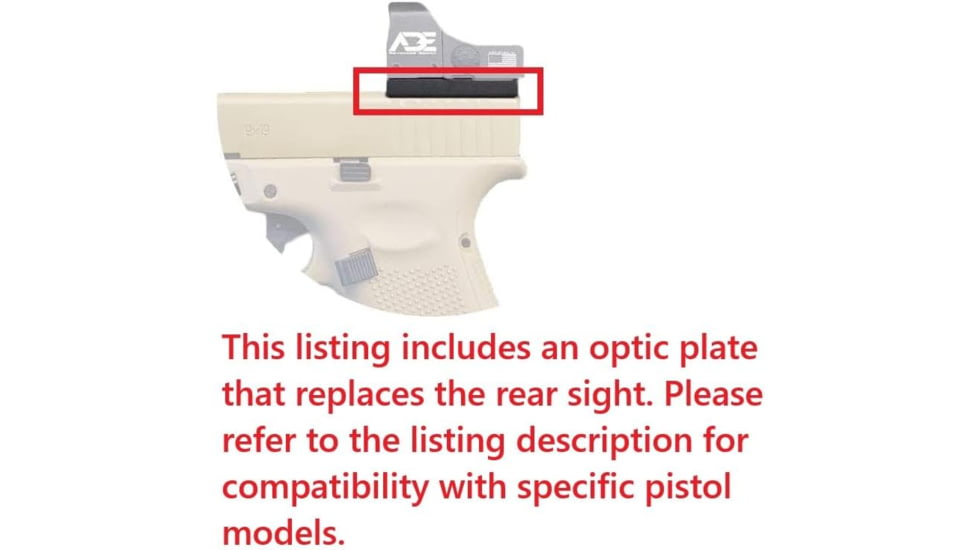 ADE Advanced Optics RD3-006 1x Reflex Green Dot Sight w/SAR9 Optic Mount Plate