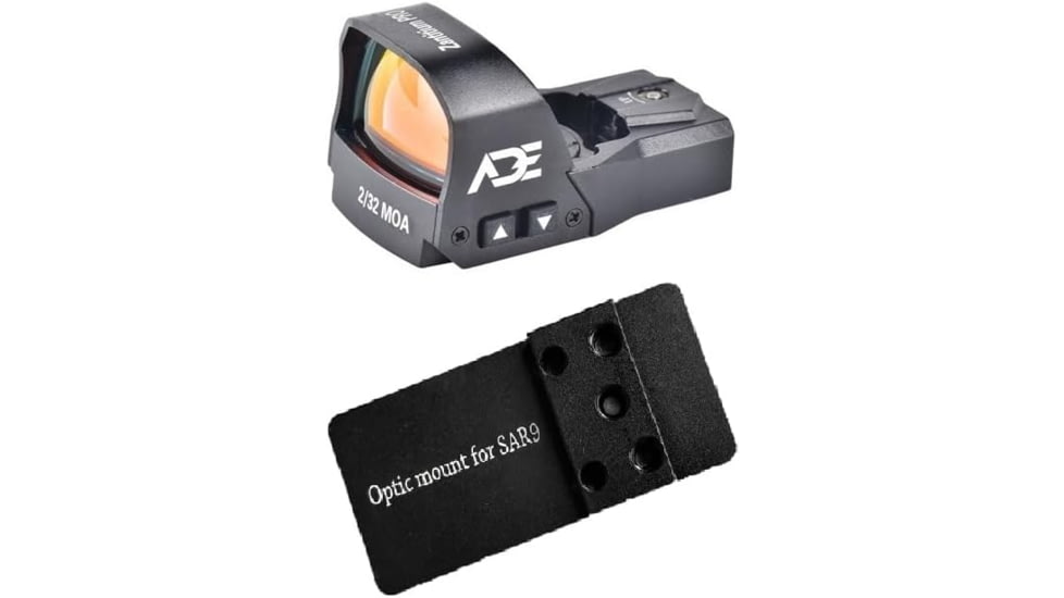 ADE Advanced Optics RD3-015 PRO Shake Awake 1x Reflex Red Dot w/SAR9 Optic Mount Plate
