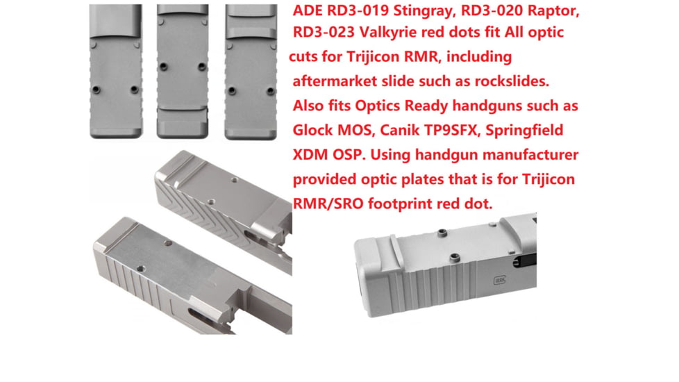 ADE Advanced Optics RD3-019 Stingray Micro Green Dot Sight, 6 MOA, Black, RD3-019G