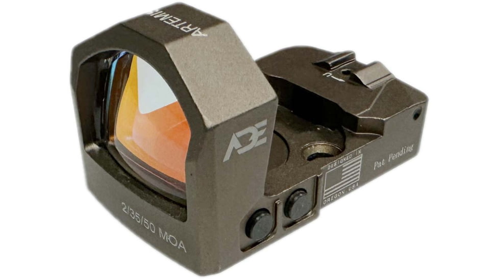 ADE Advanced Optics RD3-022 Pro Artemis Red Dot Sight With Multi-6-Reticle System, FDE, RD3-022 Pro FDE Trumpet Red