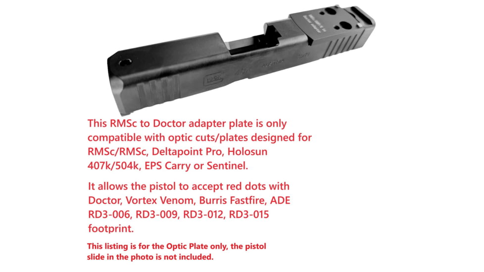 ADE Advanced Optics RMSc to Doctor Converter Adapter Plate, Black, HM16