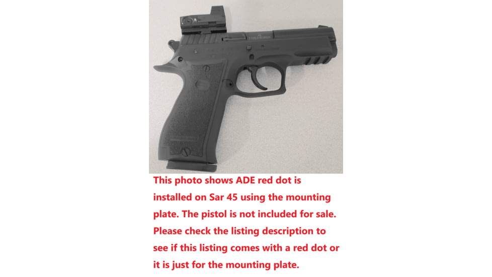 ADE Advanced Optics SAR K2 45/P8S/P8L Adapter Plate, JPoint, Shield RMSc,Vortex, Holosun, ADE, Black, HM25