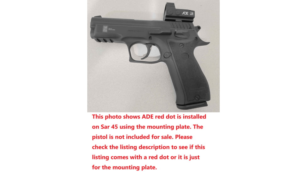 ADE Advanced Optics SAR K2 45/P8S/P8L Adapter Plate, JPoint, Shield RMSc,Vortex, Holosun, ADE, Black, HM25