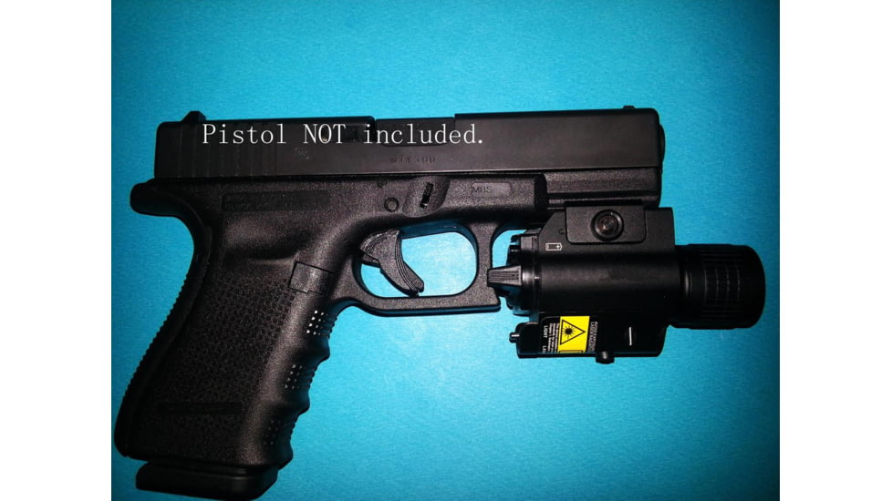 ADE Advanced Optics Tactical Compact Rail Mounted RED Laser Sight, Glock/Smith &amp; Weson and Similar, Black, LS003R