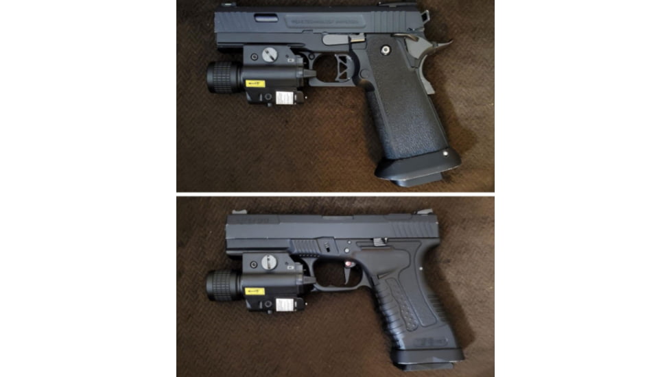 ADE Advanced Optics Tactical Compact Rail Mounted RED Laser Sight, Glock/Smith &amp; Weson and Similar, Black, LS003R