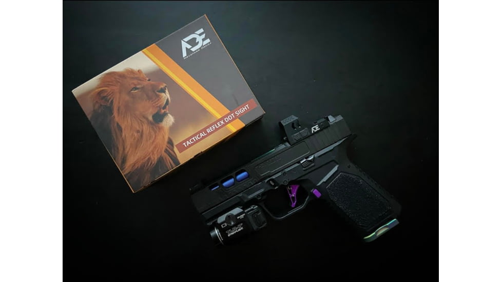 ADE Advanced Optics Trumpet PRO Motion Awake Red Dot Sight, 4 MOA Reticle, Black, RD3-029 Pro