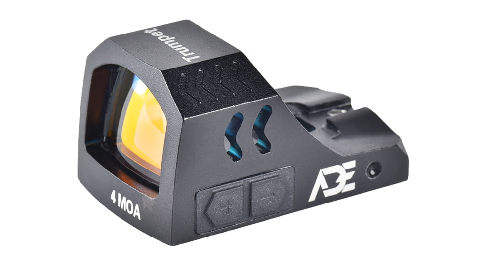 ADE Advanced Optics Trumpet PRO Motion Awake Reflex Blue Dot Sight, 1x26mm, 4 MOA Reticle, Black, RD3-029-BLUE-TRUMPET-RED
