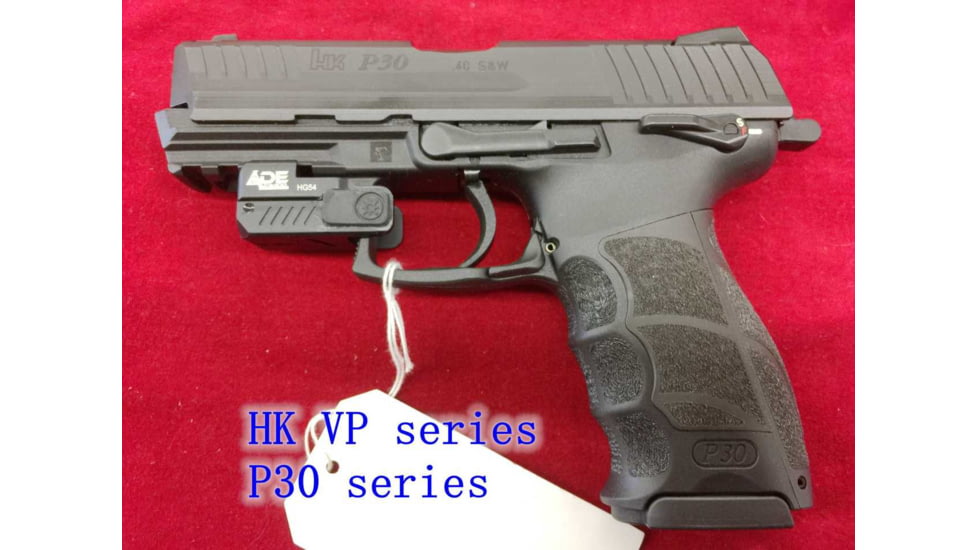 ADE Advanced Optics Universal Laser Sight, Red, All full Size/Sub-Compact Handguns, Black, HR54