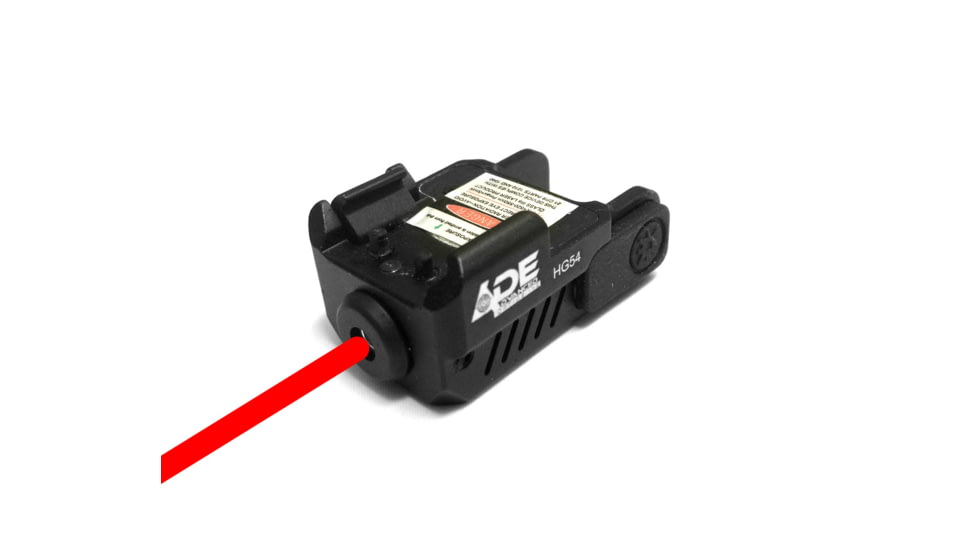 ADE Advanced Optics Universal Laser Sight, Red, All full Size/Sub-Compact Handguns, Black, HR54