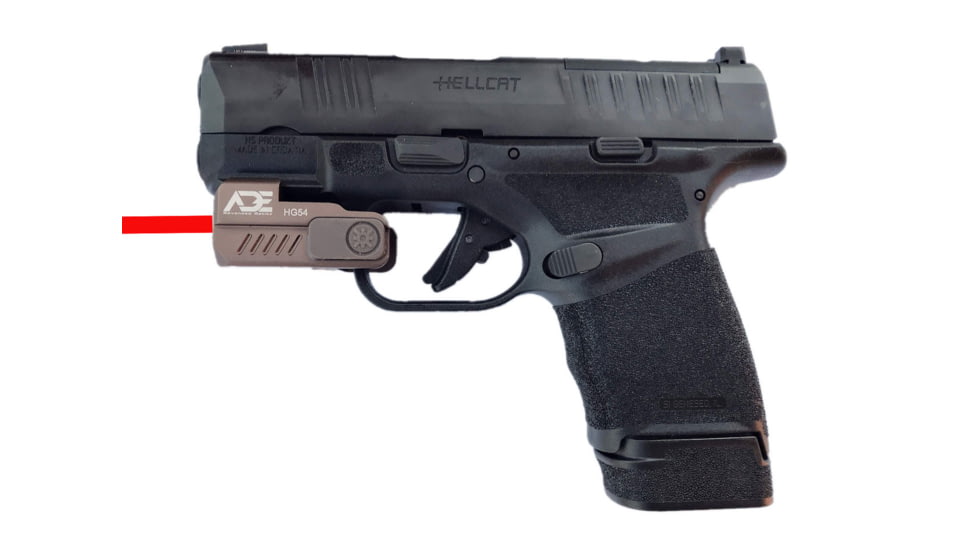ADE Advanced Optics HG54R Rechargeable Universal Laser Sight, Red Laser, Springfield Hellcat OSP/PRO, FDE, HR54 Recharge FDE