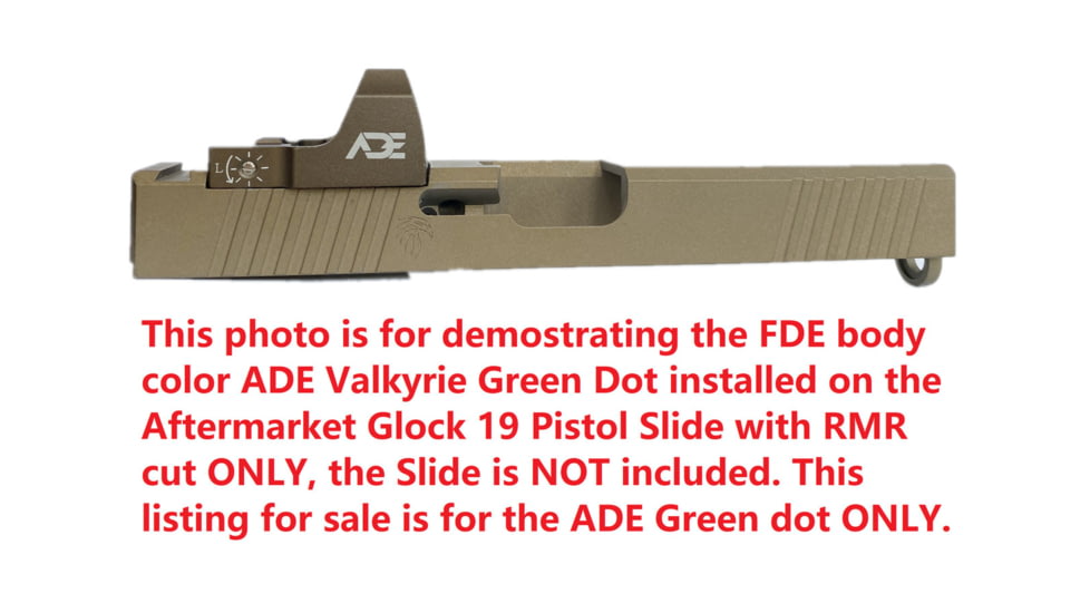ADE Advanced Optics Valkyrie Gen 2 Green Dot Sight, 4 MOA, FDE, RD3-023S Pro