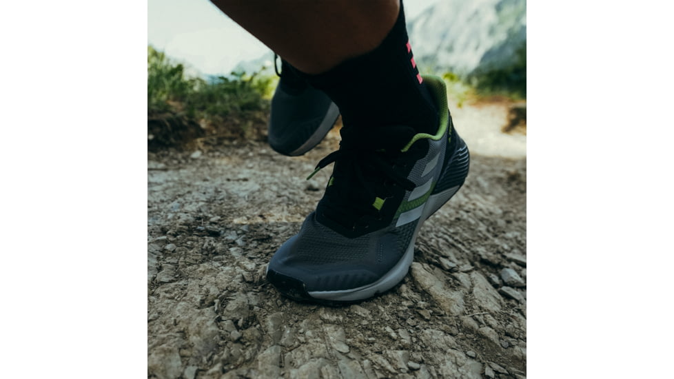 Adidas Terrex Soulstride Trailrunning Shoes - Men's, Grey Four/Grey Two/Pulse Lime, 10, GZ9034-10
