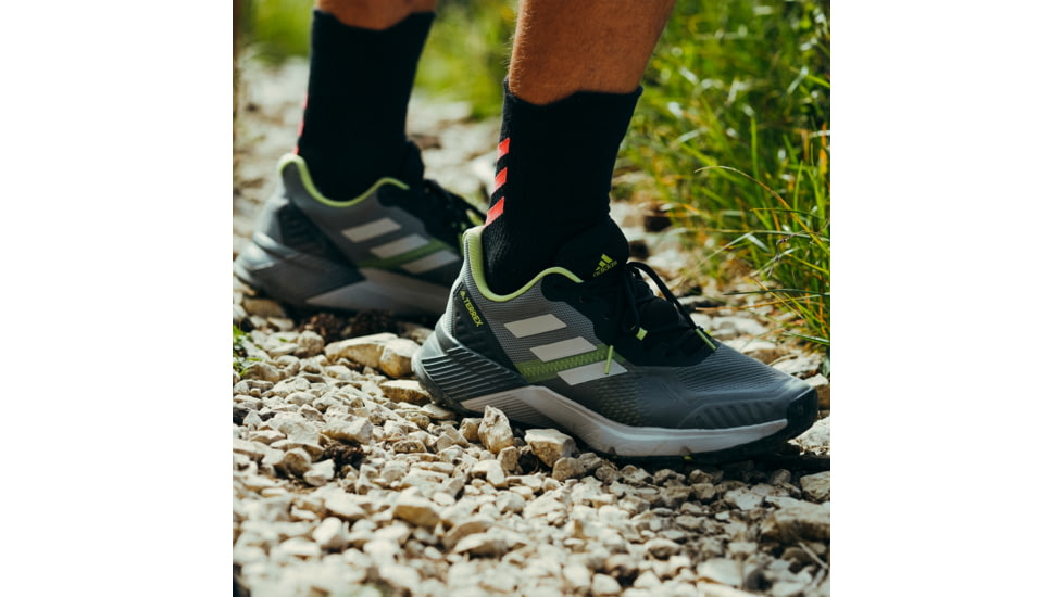 Adidas Terrex Soulstride Trailrunning Shoes - Men's, Grey Four/Grey Two/Pulse Lime, 10, GZ9034-10