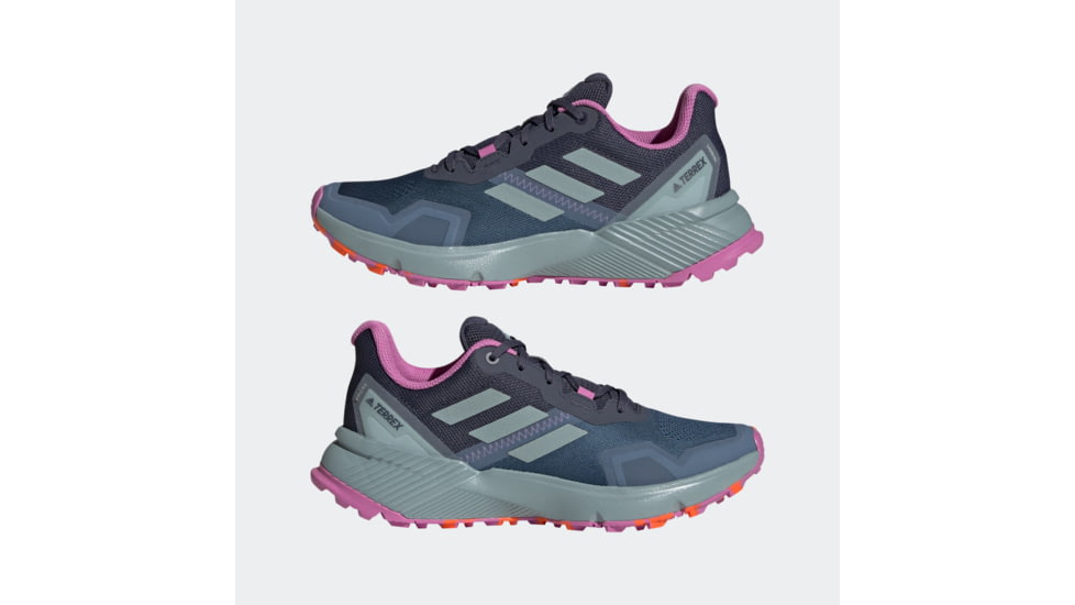 Adidas Terrex Soulstride Trailrunning Shoes - Womens, Wonder Steel/Magic Grey Met/Pulse Lilac, 9, GZ4079-9