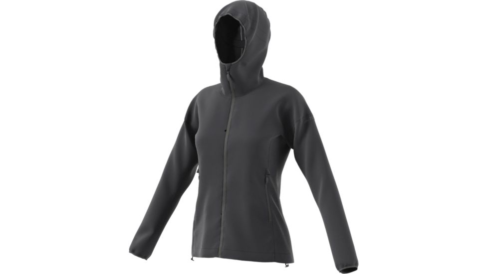 Adidas Terrex Agravic Alpha Shield Hoody - Womens, Carbon, DQ1510-DEMO