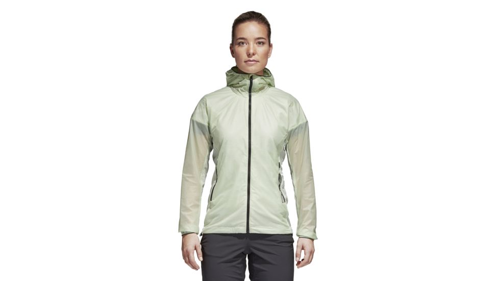 Adidas Terrex Agravic Alpha Shield Women's Hoodie, Aero Green, Large, CF4676-L