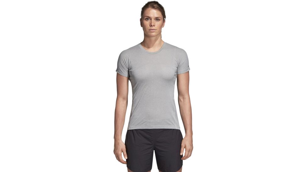 Adidas Terrex Agravic Parley Tee - Women's, Carbon, Large, CZ0169-L