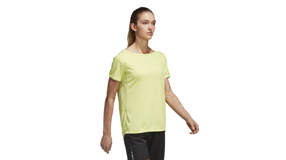 Adidas Terrex Climachill Tee Women's Shirt, Semi Frozen Yellow, Large, CW6377-L