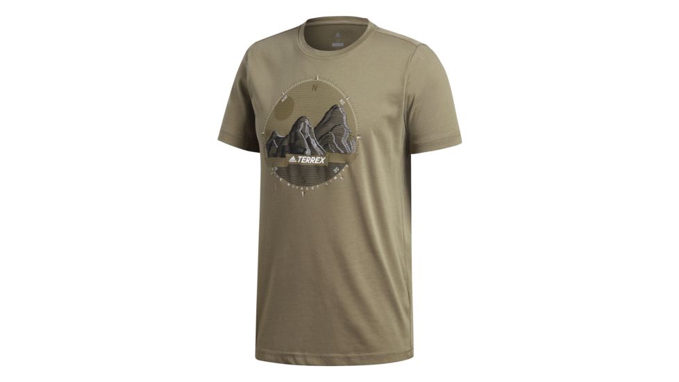 Adidas Terrex Compass Men's Tee, Trace Cargo, 2XL, CV6175-2XL