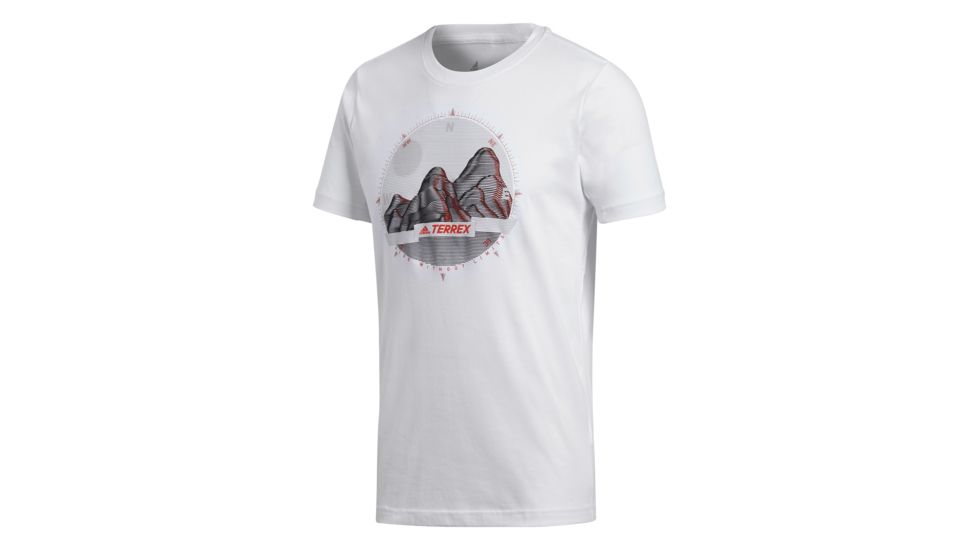 Adidas Terrex Compass Men's Tee, White, 2XL, CV6173-2XL