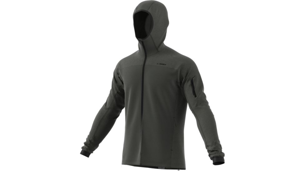 Adidas Terrex Demo, Stockhorn Fleece Hooded Jacket II - Men's, Legend Earth, Medium DZ5961-M-DEMO