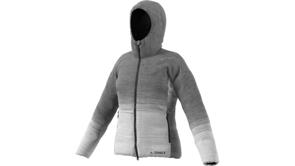 Adidas Terrex Demo, Windweave Insulated Jacket - Women's, Grey Three/White, Small, DZ0795-S-DEMO