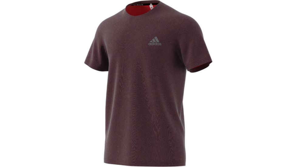 Adidas Terrex Essentials Tech Men's Short Sleeve Tee, Maroon/Vivid Red, Large, AY0080-L