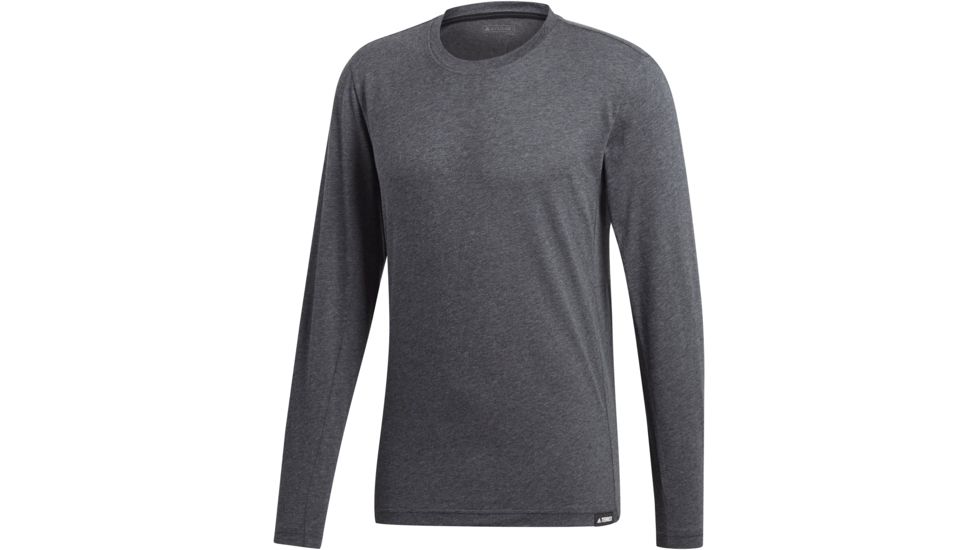 Adidas Terrex Graphic Long Sleeve - Mens, Dark Grey Heather, Small, CY1777-S