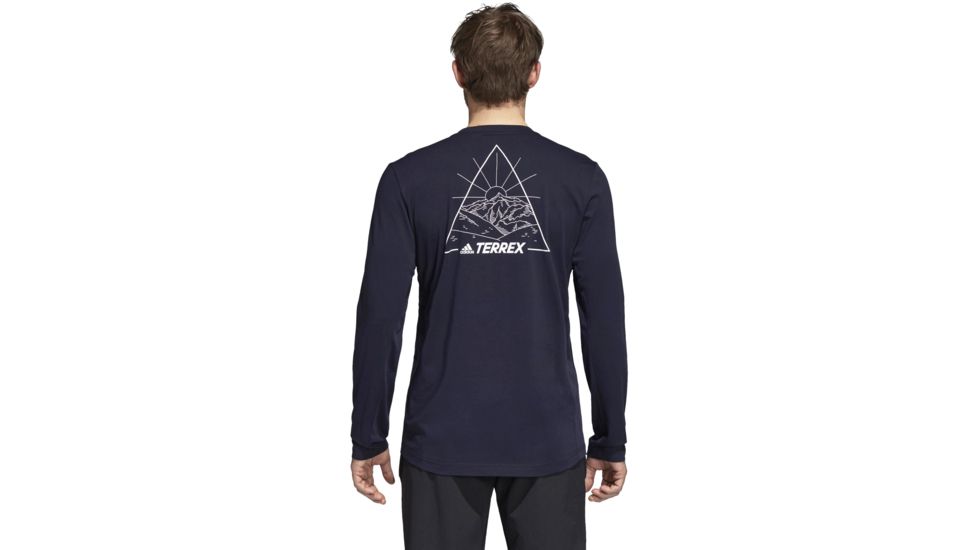 Adidas Terrex Graphic Long Sleeve - Mens, Legend Ink, Medium, CY1776-M