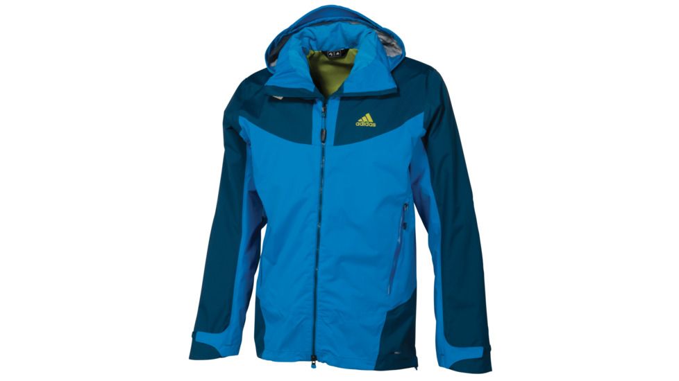 Adidas Terrex Hiking 2-Layer Hybrid CPS Jacket - Men's-Power Green/Sharp Blue-Small
