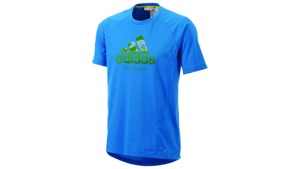 Adidas Terrex Hiking Dri-Release Logo Tee - Men's-Craft Blue-Small