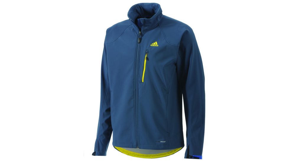 Adidas Terrex Hiking/Trekking Soft Shell Jacket - Men's-Sub Blue-Small
