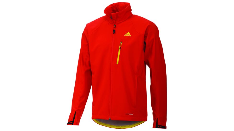 Adidas Terrex Hiking/Trekking Soft Shell Jacket - Men's-Vivid Red-Small
