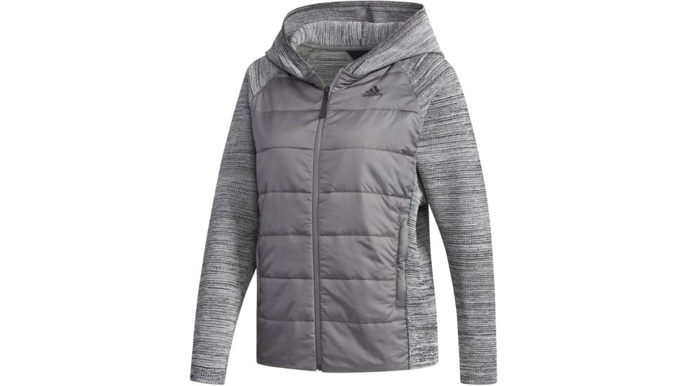 Adidas Terrex Hybrid Hoodie - Womens, Dark Grey Heather, Extra Large, DM1953-XL