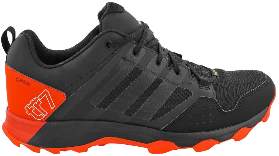 Adidas Terrex Kanadia 7 Trail GTX Trail Running Shoe - Men's-Black/Black/Energy-Medium-14