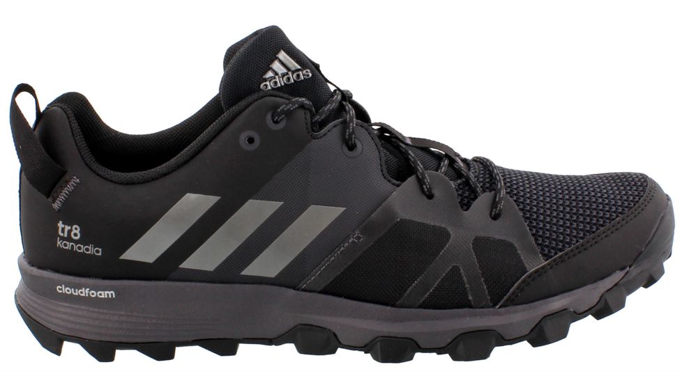 Adidas Terrex Kanadia 8 Trail Running Shoe - Men's-Black/Iron Grey-Medium-10