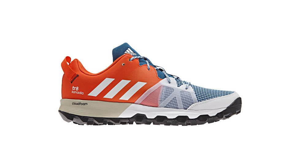 Adidas Terrex Kanadia 8 Trail Running Shoe - Men's-Core Blue/White/Energy-Medium-14