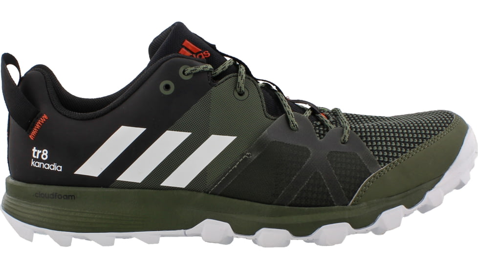 Adidas Terrex Kanadia 8 Trail Running Shoe - Men's-Green/White/Black-Medium-9