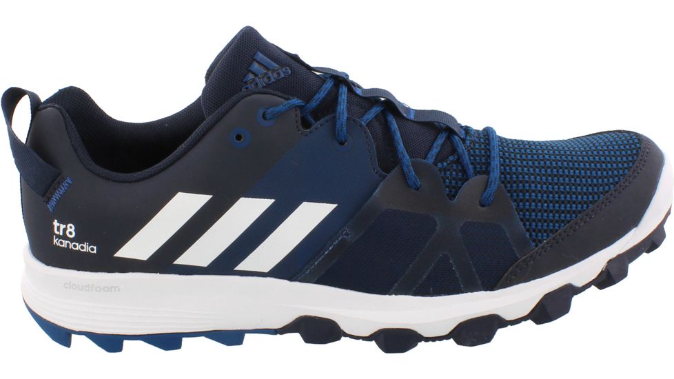 Adidas Terrex Kanadia 8 Trail Running Shoe - Men's-Navy/White/Steel-Medium-12