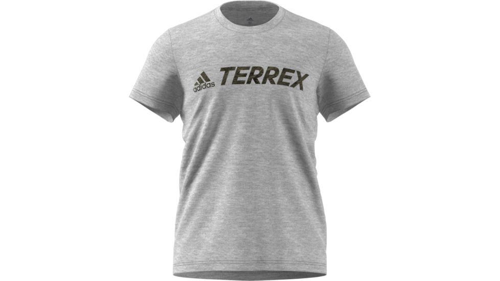 Adidas Terrex Logo Tee - Mens, Medium Grey Heather, DT4159-DEMO