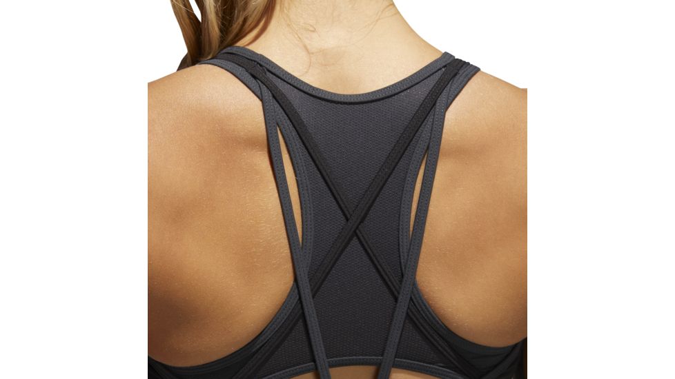 Adidas Terrex Medium Impact Women's Bra 2, Black/Carbon, Large, CF8425-L