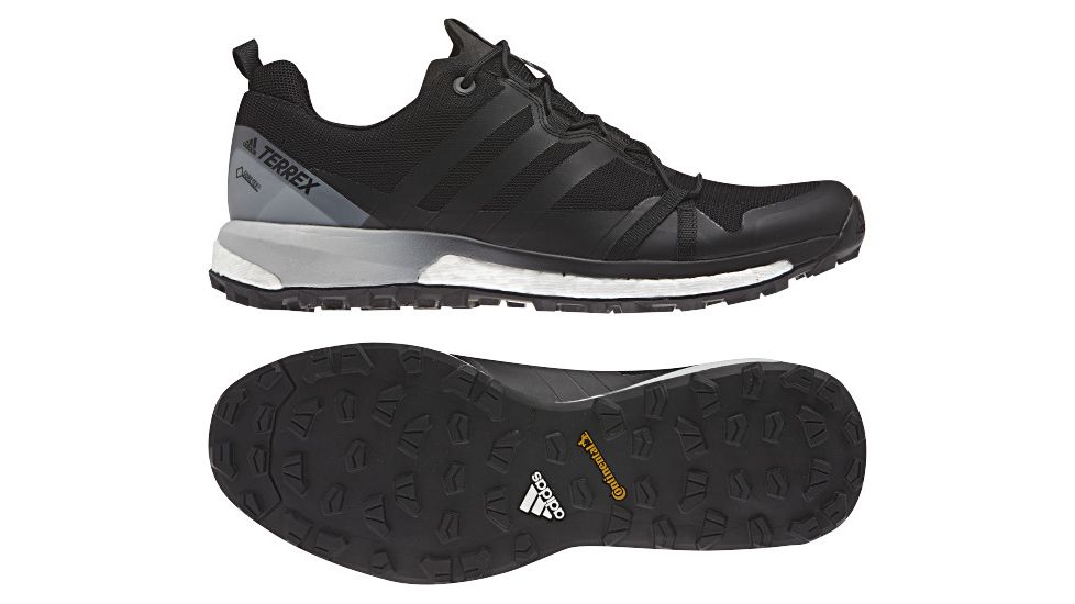 Adidas Terrex Men's Terrex Agravic Trailrunning Shoes, Black/Black/White, 15 US, BB0953-15
