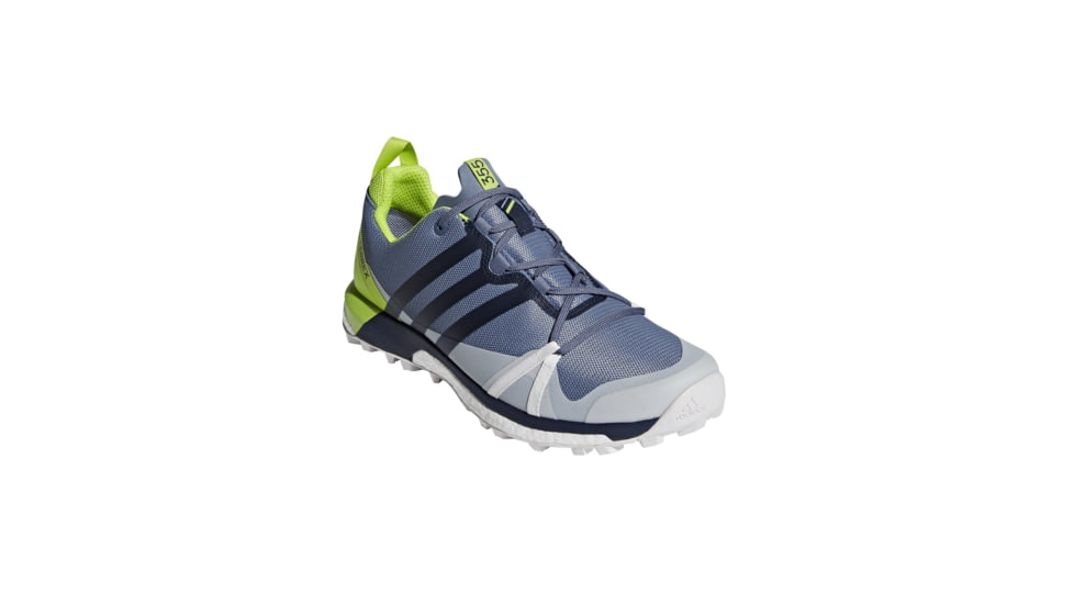 Adidas Terrex Men's Terrex Agravic Trailrunning Shoes, Raw Steel/ Navy/Solar Slime, 6 US, CM7613-6