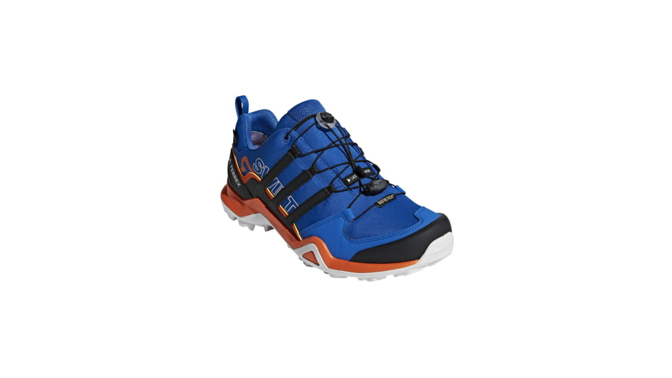 Adidas Terrex Men's Terrex Swift R2 GTX Hiking Shoes, Raw Steel/Black/Orange, 9.5 US, CQ1942-9.5