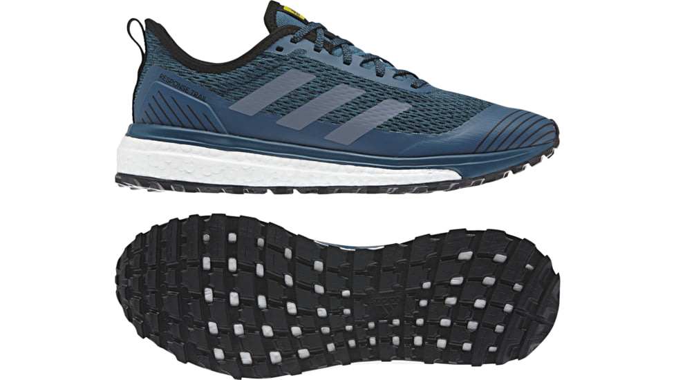Adidas Terrex Response Trail Running Shoe - Men's, Real Teal/Raw Steel/Shock Yellow, 14, BB6607-14
